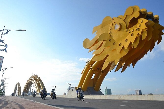 Da Nang Food Tour Motorbike & Sightseeing By Ao Dai Lady Rider - Dragon Bridge crossing with the Friday/weekend show