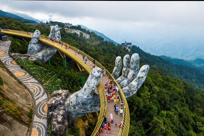 Golden Bridge & Ba Na Hills with Buffets Lunch ,2 ways cable car - Le Jardin d’Amour (nine gardens) plus pagoda time: the calmer pockets