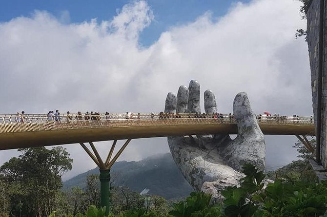 Guided Fullday Tour :Golden Bridge,Dragon Bridge,Marble Mountain,Monkey Mountain - Marble Mountains: pagodas and cave stories you can feel