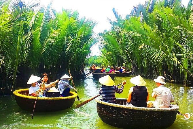 Hoi an Coconut Boat & Hoi an Ancient Town From Da nang or Hoi an - Old Town at Night: Lantern Streets by the Hoai River