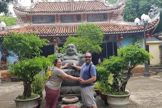 MARBLE MOUNTAIN-AM PHU Cave & HOI AN -Colourful Lantern Boat Ride - Hoi An Ancient Town: Japanese Bridge, assembly hall, and back lanes