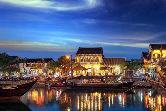 Marble Mountains - Hoi An Ancient Town Sunset Daily Ingroup Tour - Hoi An Ancient Town after dark: lantern streets and river-side atmosphere