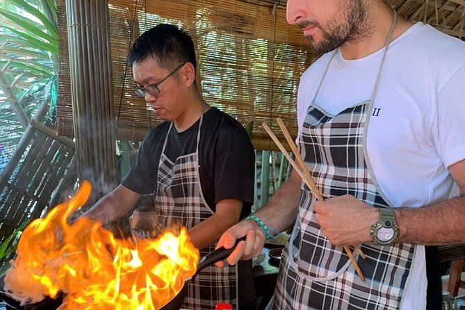 RICE PAPER Noodle Making Experience & Hoi An Cooking Class Class - The water side: basket boat vibes and coconut palm calm