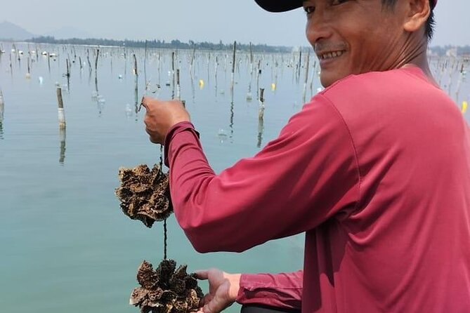 Vietnam/Lang Co Oyster Tour by Fishing & Tasting Oyster Flavors - From Red Beach to Hai Van Pass: The Scenic Part Before the Food